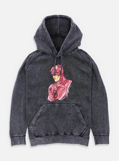 Marvel Daredevil Paint Strokes Mineral Wash Hoodie