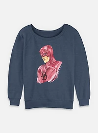 Marvel Daredevil Paint Strokes Womens Slouchy Sweatshirt