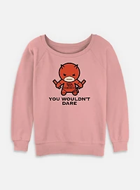 Marvel Daredevil Don't Dare Womens Slouchy Sweatshirt