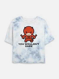 Marvel Daredevil Don't Dare Womens Tie-Dye Crop T-Shirt