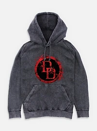 Marvel Daredevil DD Spatter Icon Mineral Wash Hoodie