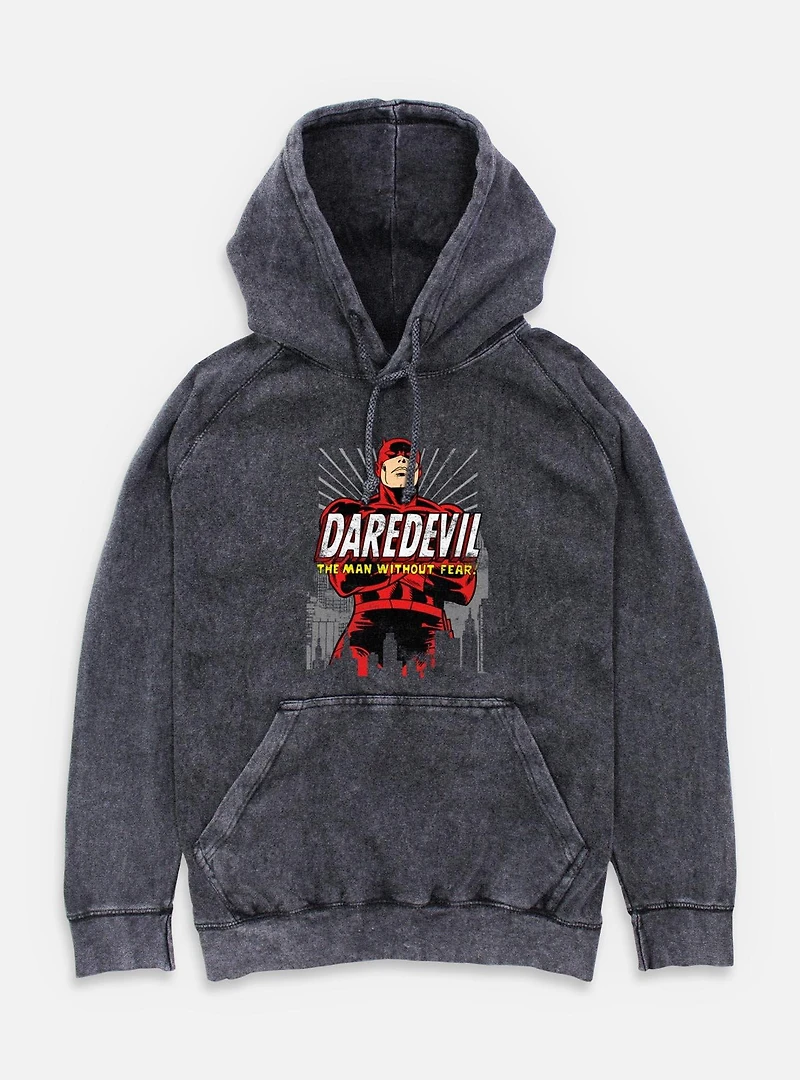 Marvel Daredevil Without Fear Mineral Wash Hoodie
