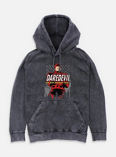Marvel Daredevil Without Fear Mineral Wash Hoodie