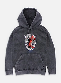 Marvel Daredevil Face Mask Mineral Wash Hoodie