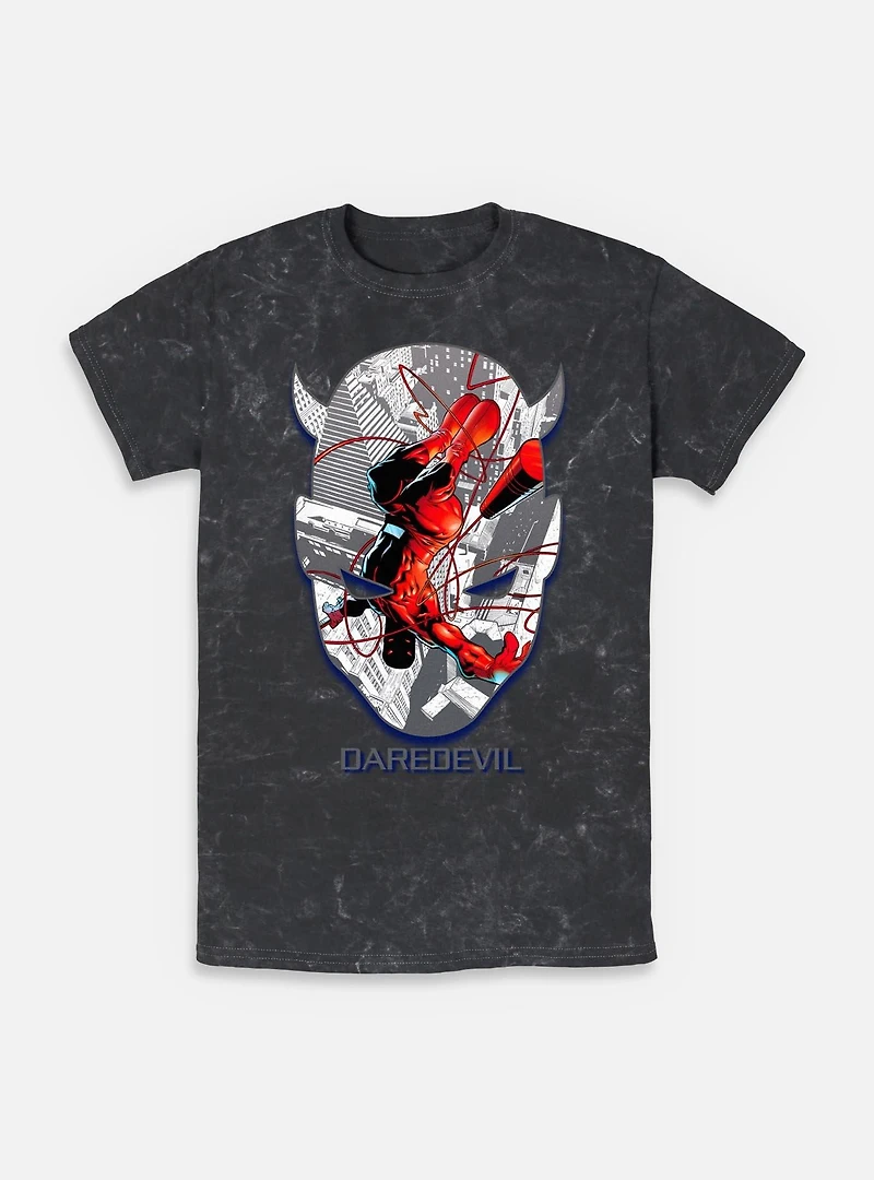 Marvel Daredevil Face Mask Mineral Wash T-Shirt
