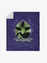 The Wizard of Oz Wicked Bad Silk Touch Sherpa Throw Blanket