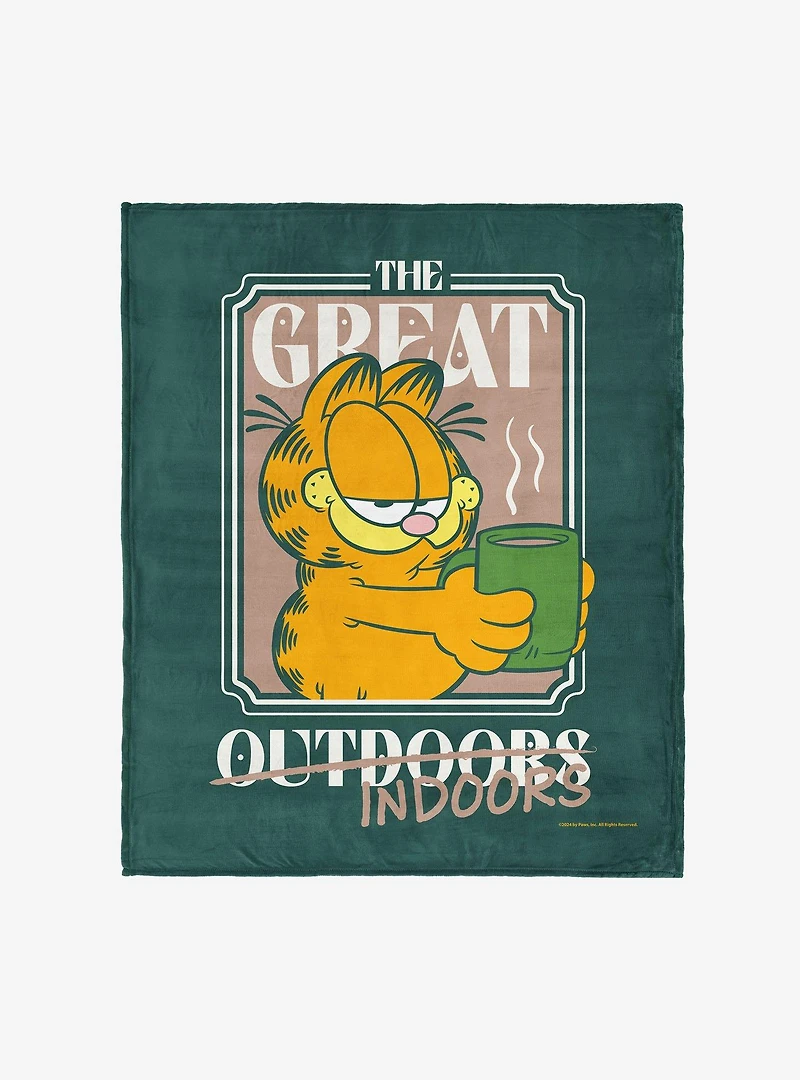 Garfield The Great Indoors 50x60" Silk Touch Throw Blanket