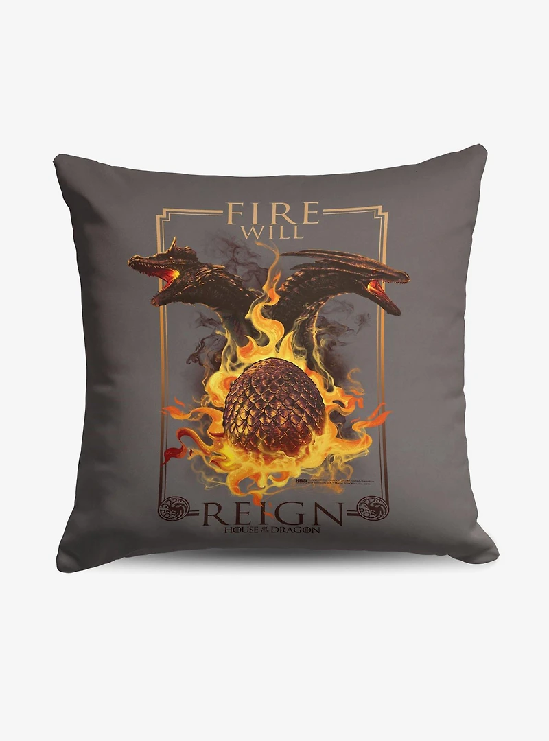 House of the Dragon Let It Reign Throw Pillow