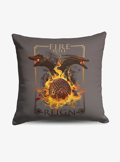 House of the Dragon Let It Reign Throw Pillow