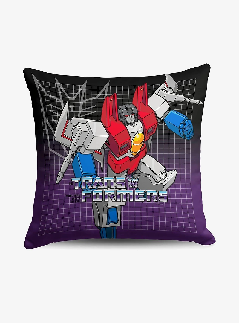 Transformers G1 Grid Starscream Throw Pillow
