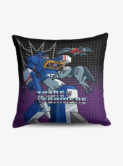 Transformers G1 Grid Soundwave Throw Pillow