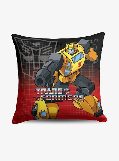 Transformers G1 Grid Bumblebee Throw Pillow