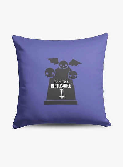 Beetlejuice Here Lies Beetlejuice Throw Pillow
