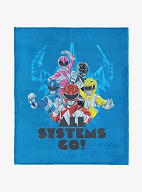 Mighty Morphin Power Rangers All Systems Go 40x50" Silk Touch Throw Blanket