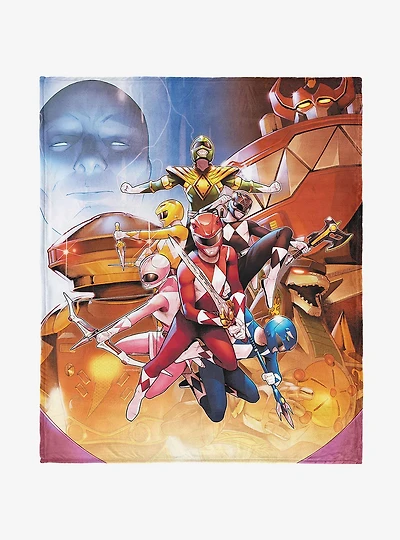 Mighty Morphin Power Rangers Vintage Rangers 40x50" Silk Touch Throw Blanket