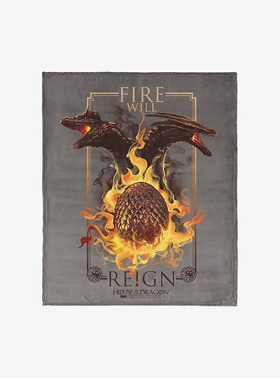 House of the Dragon Let It Reign 40x50" Silk Touch Throw Blanket