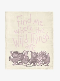 Where The Wild Things Are Find Me Pink 40x50" Silk Touch Throw Blanket