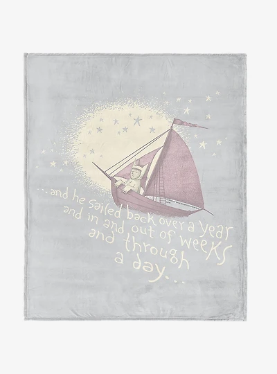 Where The Wild Things Are He Sailed 40x50" Silk Touch Throw Blanket