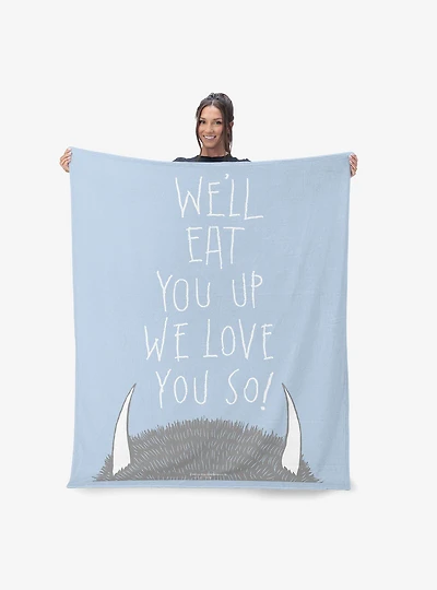 Where The Wild Things Are Love You So 40x50" Silk Touch Throw Blanket