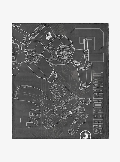 Transformers G1 Optimus Prime and Megatron 40x50" Silk Touch Throw Blanket