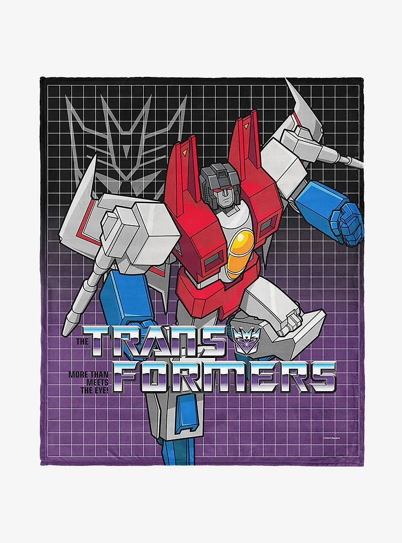 Transformers G1 Grid Starscream 40x50" Silk Touch Throw Blanket