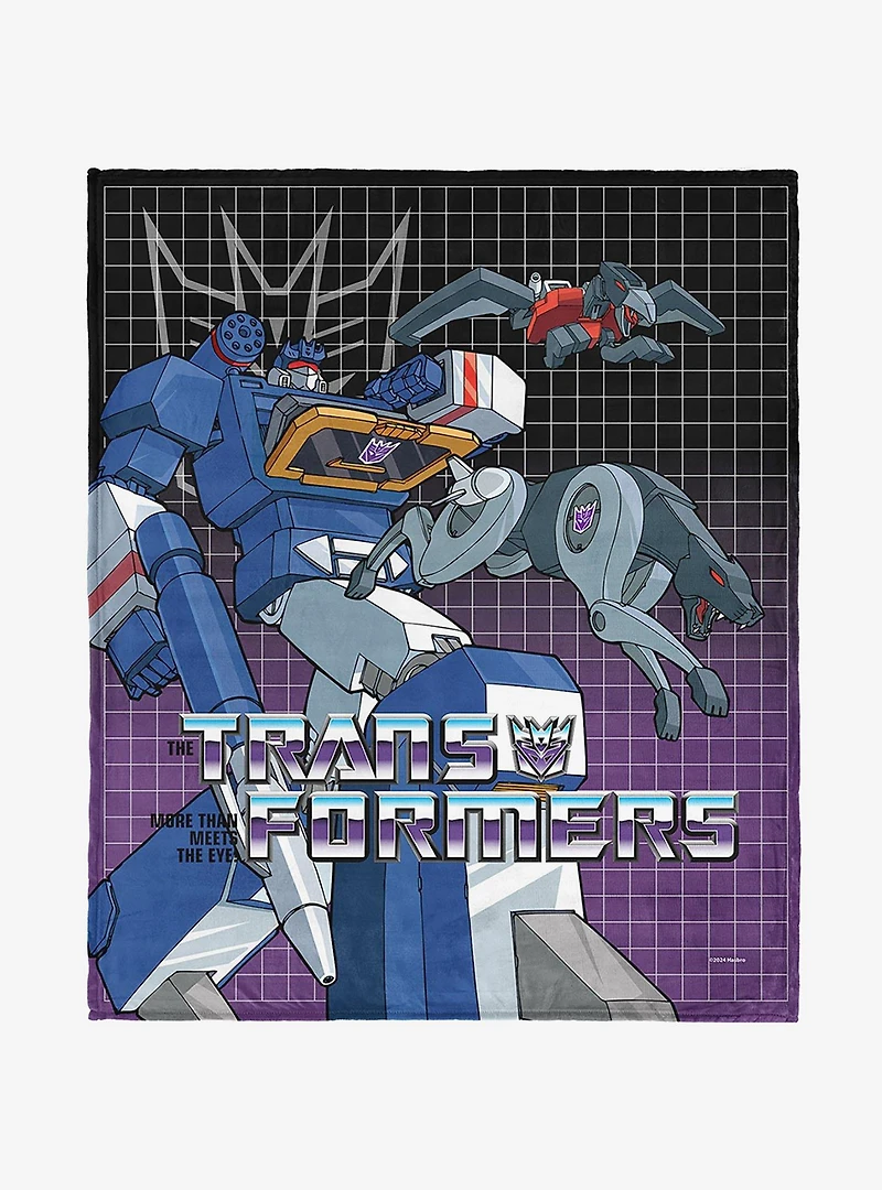 Transformers G1 Grid Soundwave 40x50" Silk Touch Throw Blanket
