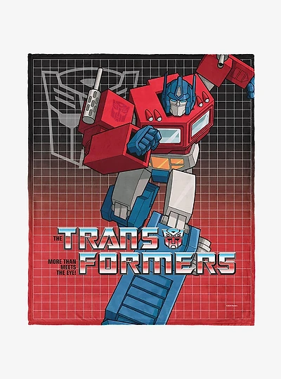 Transformers G1 Grid Optimus Prime 40x50" Silk Touch Throw Blanket