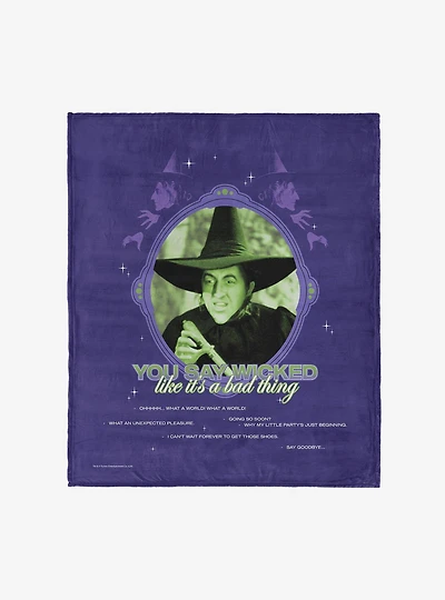 The Wizard of Oz Wicked Bad 50x60" Silk Touch Throw Blanket