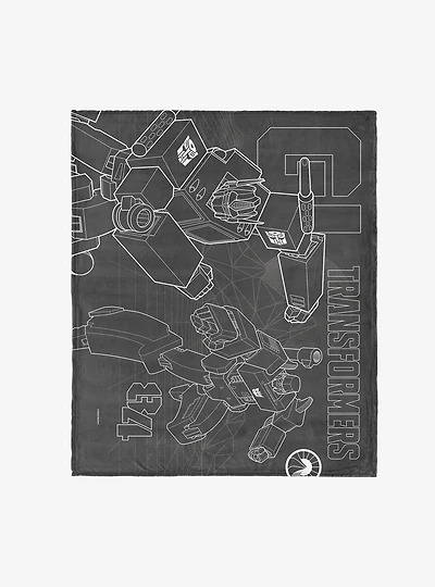 Transformers G1 Optimus Prime and Megatron 50x60" Silk Touch Throw Blanket