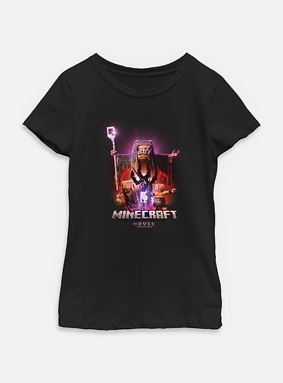 A Minecraft Movie Piglins Portal Youth Girls T-Shirt