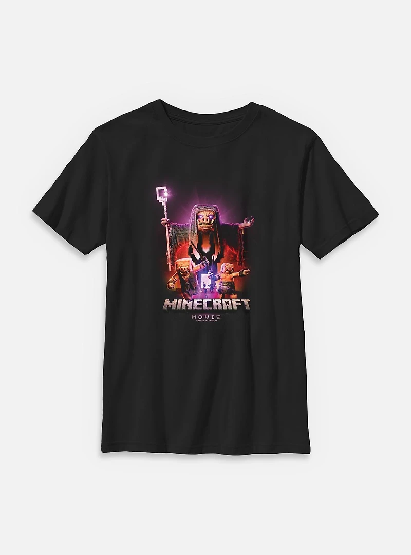 A Minecraft Movie Piglins Portal Youth T-Shirt