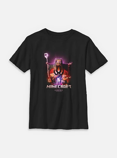 A Minecraft Movie Piglins Portal Youth T-Shirt