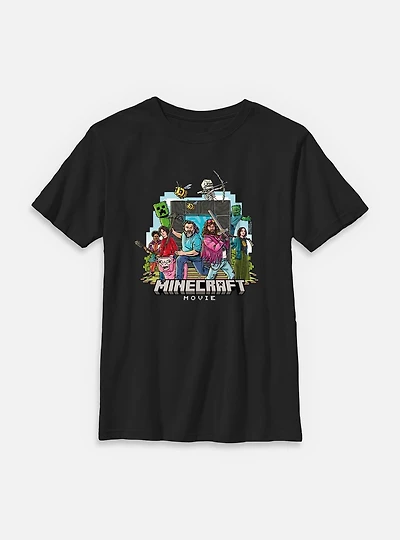 A Minecraft Movie Group Youth T-Shirt
