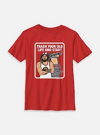 A Minecraft Movie Game Overworld Youth T-Shirt