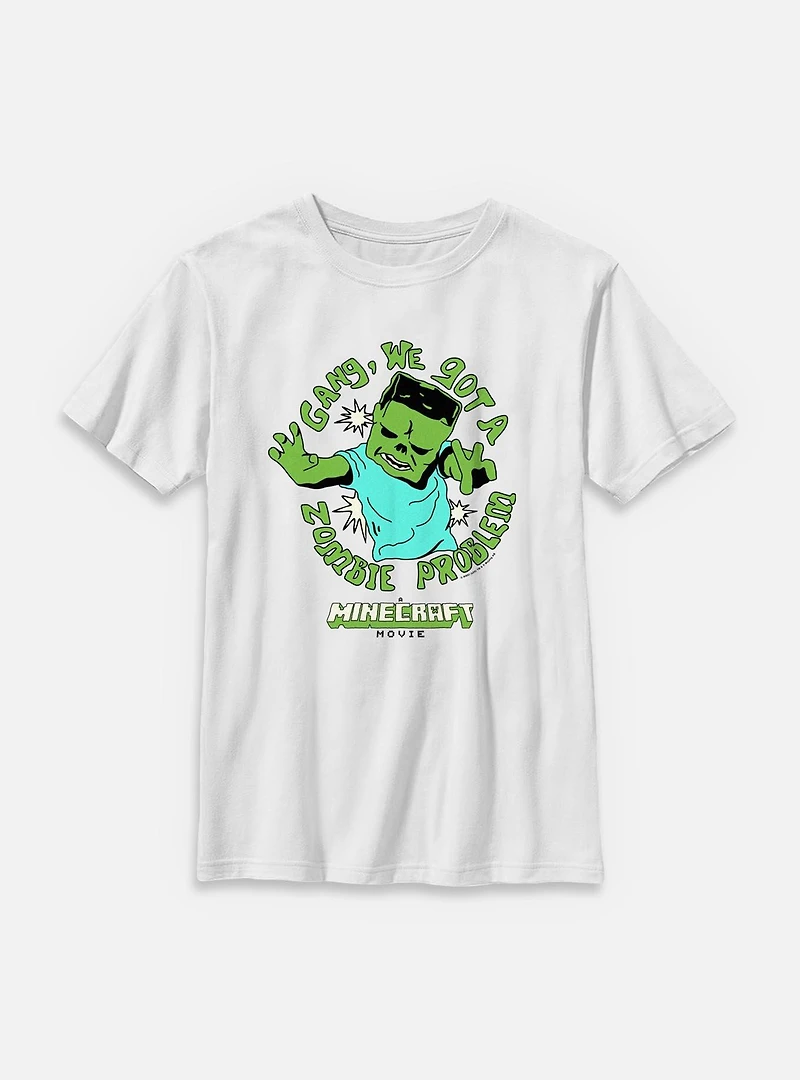 A Minecraft Movie Zombie Problem Youth T-Shirt