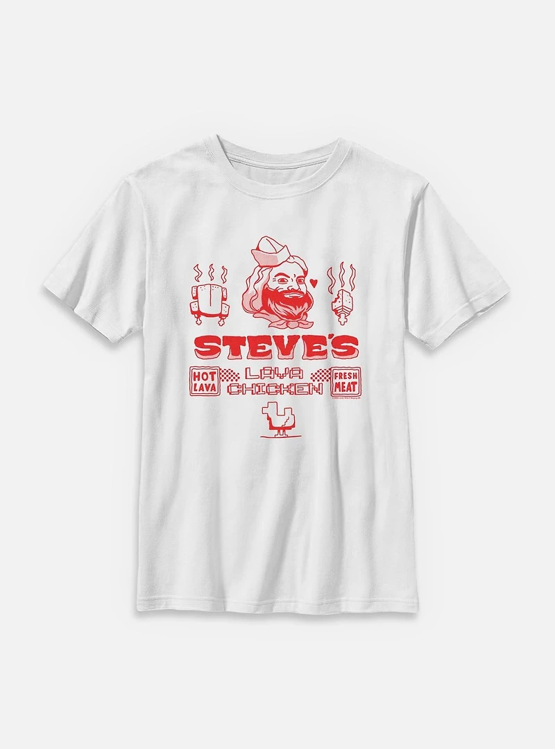 A Minecraft Movie Steve's Lava Chicken Youth T-Shirt