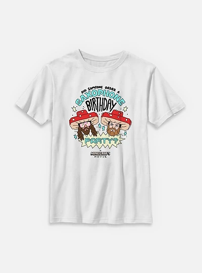 A Minecraft Movie Saxophone Birthday Youth T-Shirt