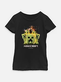 A Minecraft Movie Group Of Creeps Youth Girls T-Shirt