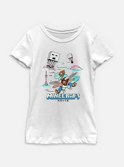 A Minecraft Movie We Gotta Go Faster Youth Girls T-Shirt