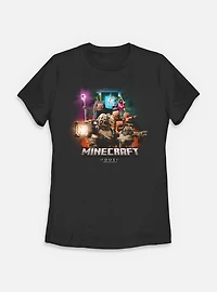A Minecraft Movie Piglins Vs Heroes Womens T-Shirt