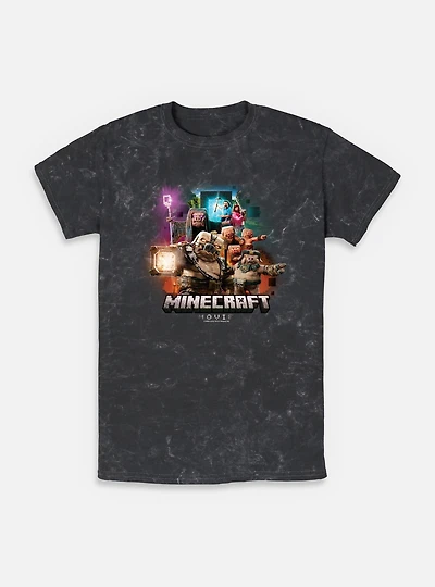 A Minecraft Movie Piglins Vs Heroes Mineral Wash T-Shirt