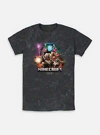 A Minecraft Movie Piglins Vs Heroes Mineral Wash T-Shirt