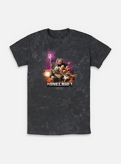A Minecraft Movie Piglins Attack Mineral Wash T-Shirt