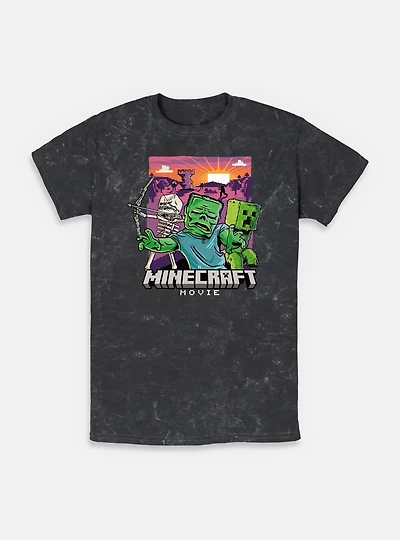 A Minecraft Movie Classic Monsters Mineral Wash T-Shirt