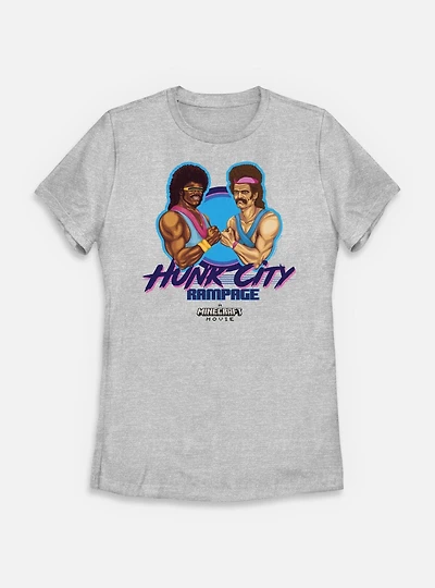 A Minecraft Movie Hunk City Womens T-Shirt