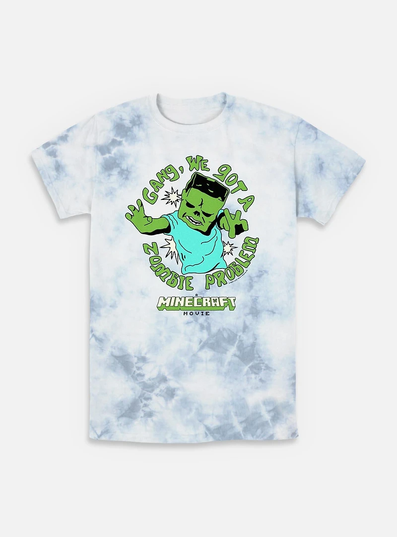 A Minecraft Movie Zombie Problem Tie-Dye T-Shirt