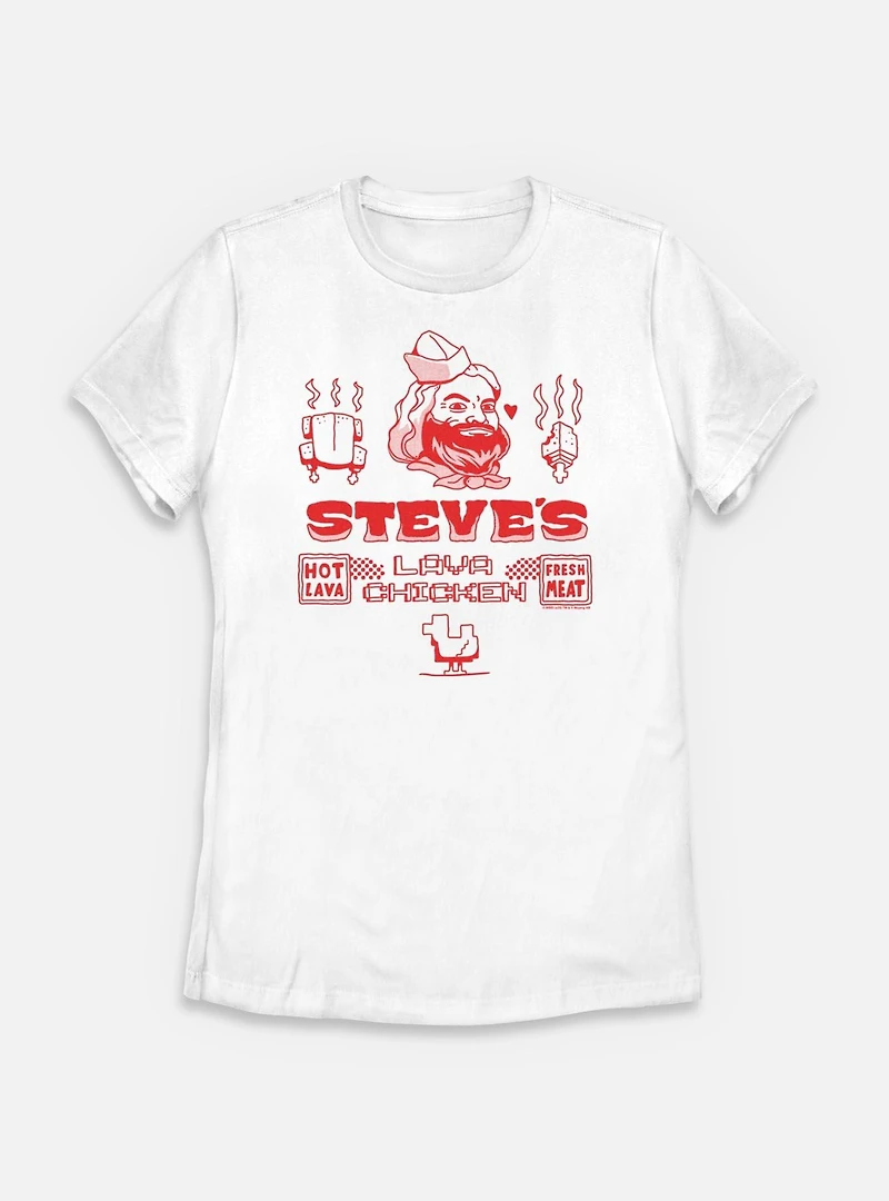 A Minecraft Movie Steve's Lava Chicken Womens T-Shirt