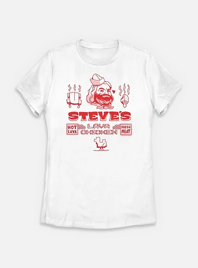 A Minecraft Movie Steve's Lava Chicken Womens T-Shirt