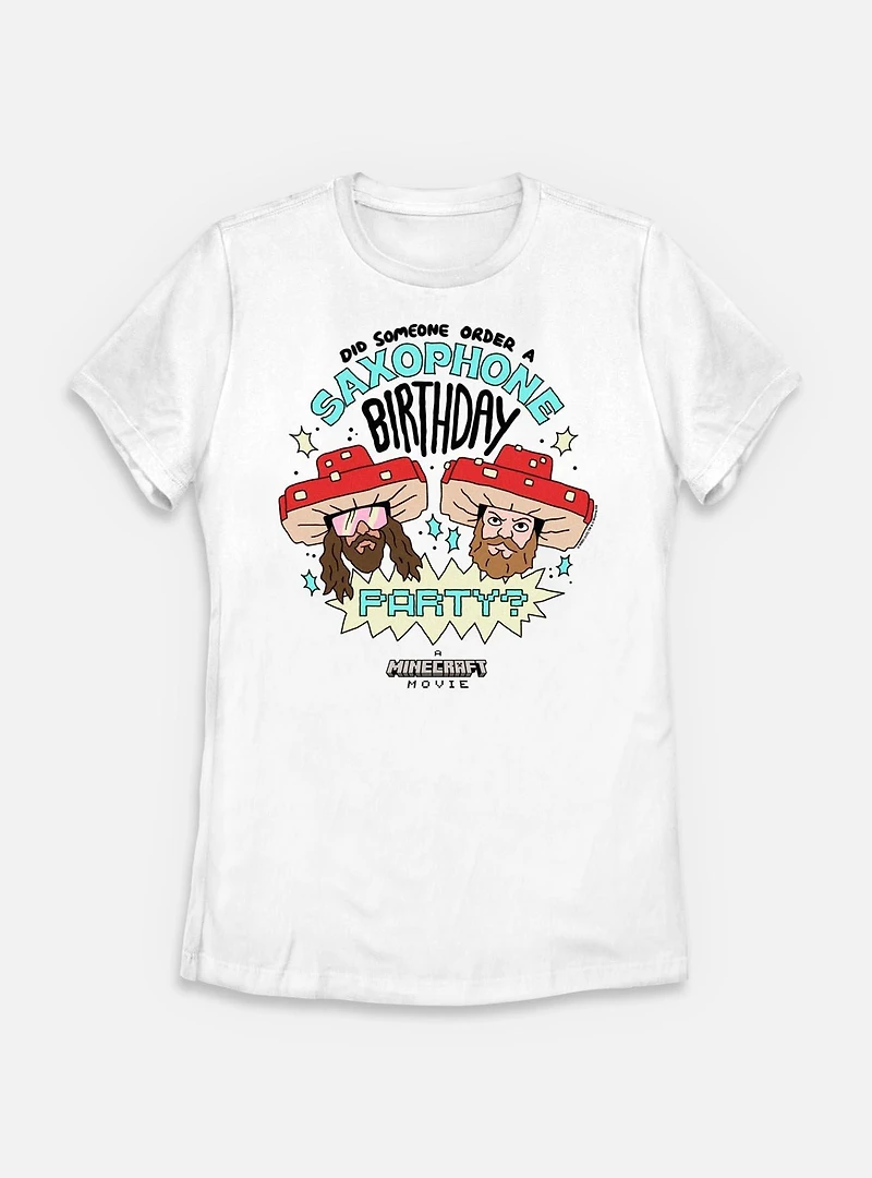 A Minecraft Movie Saxophone Birthday Womens T-Shirt