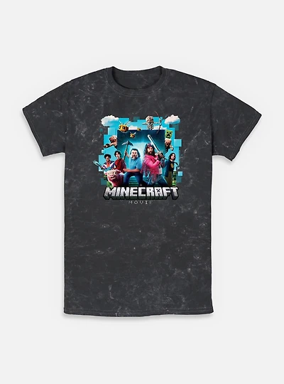 A Minecraft Movie Adventure Gang Mineral Wash T-Shirt